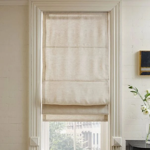 Flax Linen Roman Shades