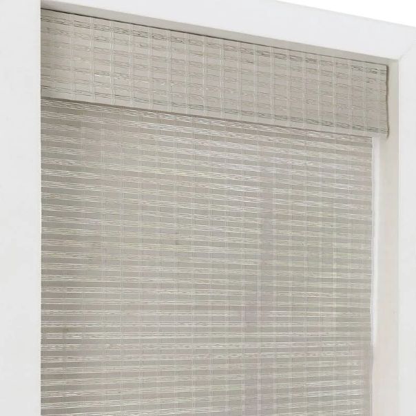 White Woven Wood Shades