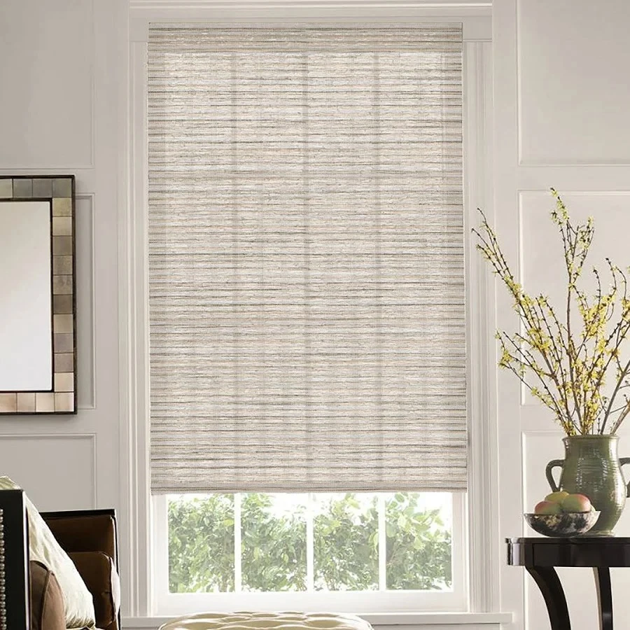 White Woven Roller Shade
